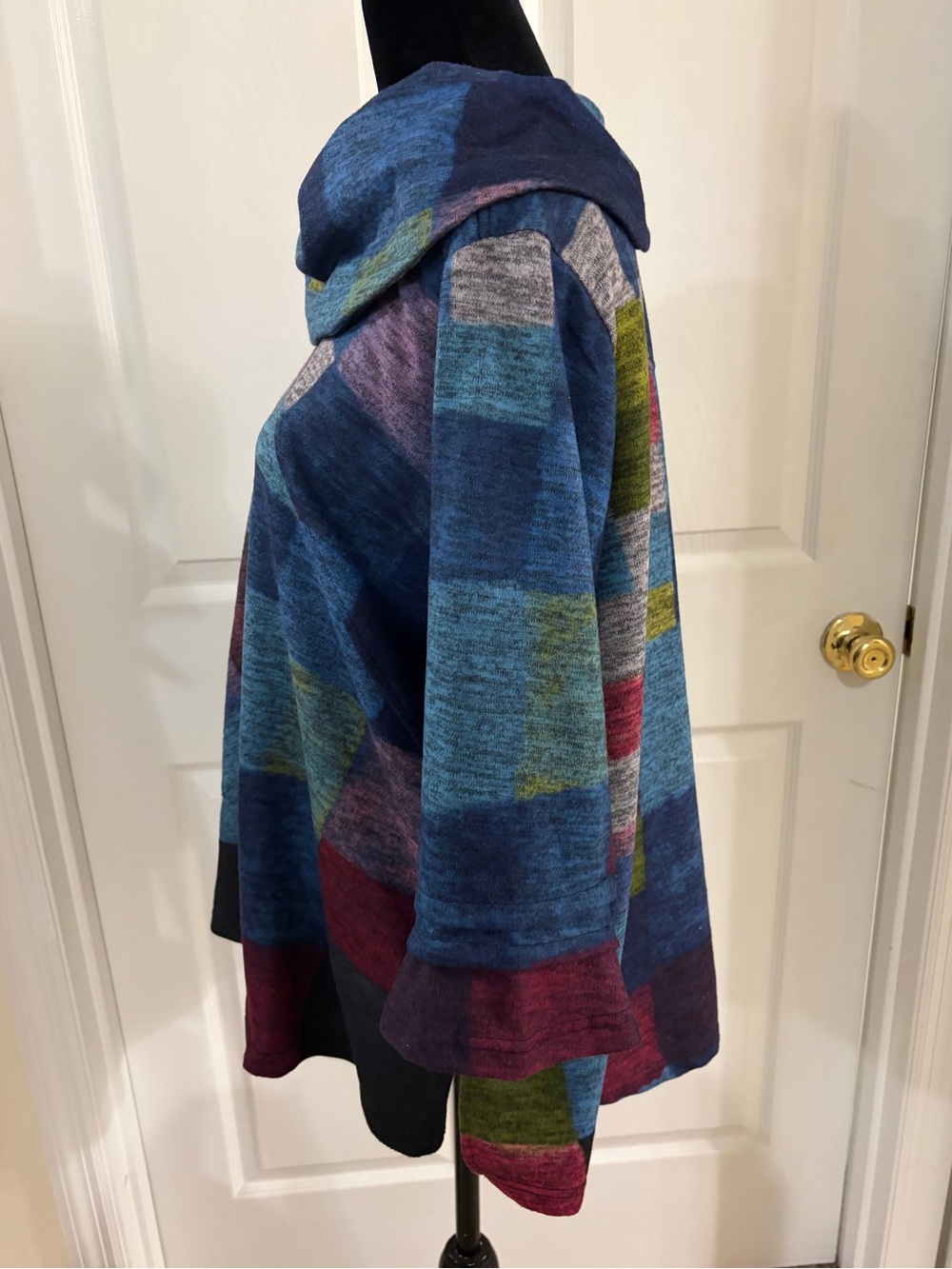 Ali Miles colorful artsy cowl neck pullover tunic top art‎ to wear women’s XLP - Picture 5 of 9